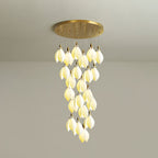Caphayra Chandelier en Céramique Florale et Laiton - Neutralighting