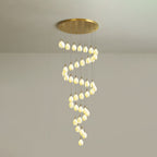 Caphayra Chandelier en Céramique Florale et Laiton - Neutralighting