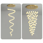 Caphayra Chandelier en Céramique Florale et Laiton - Neutralighting