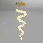 Caphayra Chandelier en Céramique Florale et Laiton - Neutralighting
