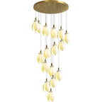 Caphayra Chandelier en Céramique Florale et Laiton - Neutralighting