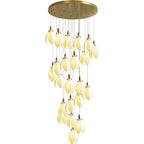 Caphayra Chandelier en Céramique Florale et Laiton - Neutralighting