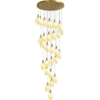 Caphayra Chandelier en Céramique Florale et Laiton - Neutralighting