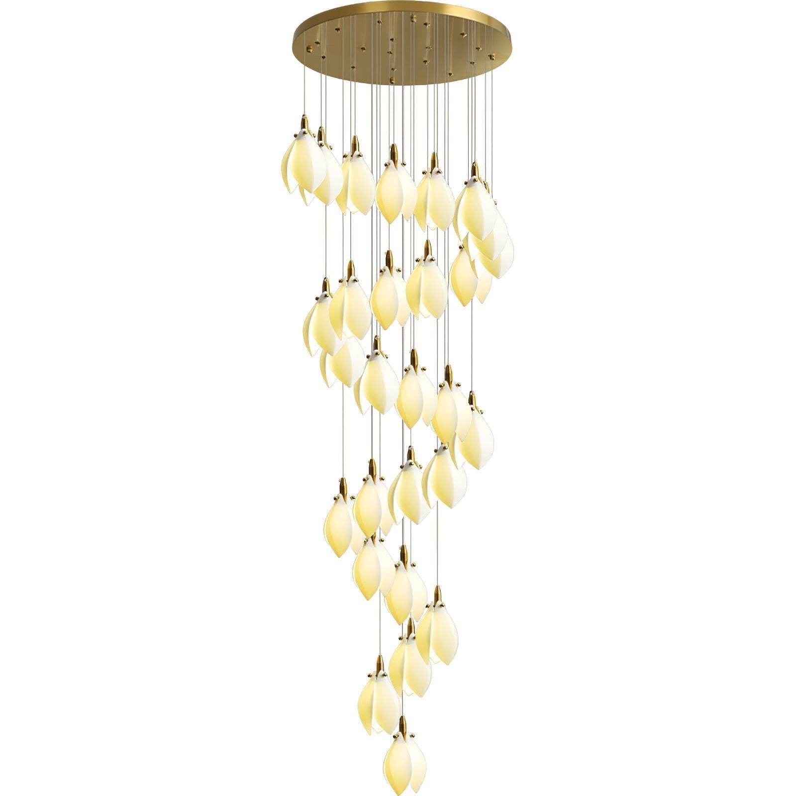 Caphayra Chandelier en Céramique Florale et Laiton - Neutralighting
