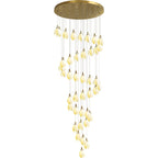 Caphayra Chandelier en Céramique Florale et Laiton - Neutralighting