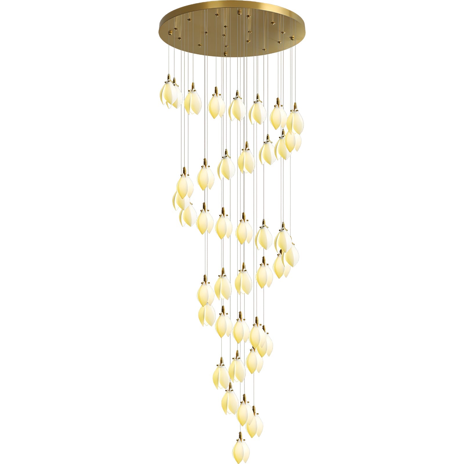Caphayra Chandelier en Céramique Florale et Laiton - Neutralighting