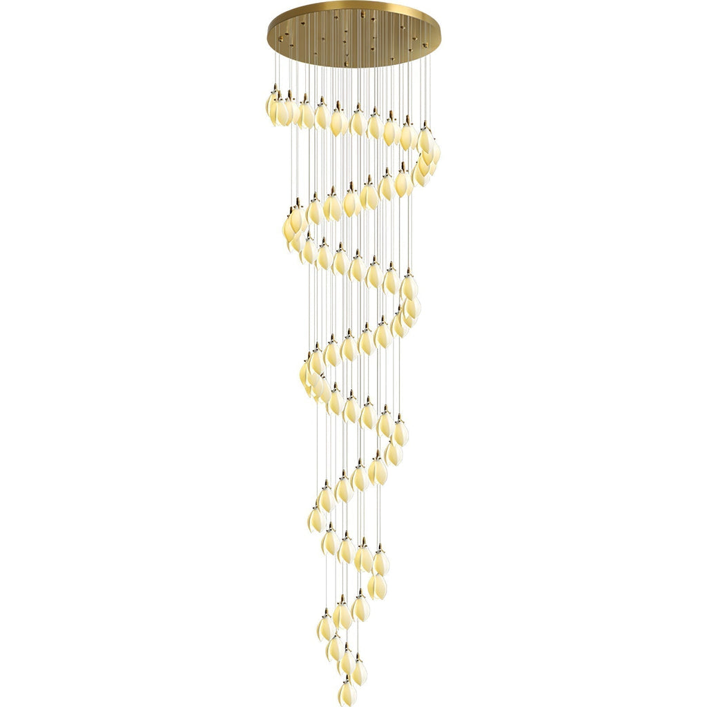 Caphayra Chandelier en Céramique Florale et Laiton - Neutralighting