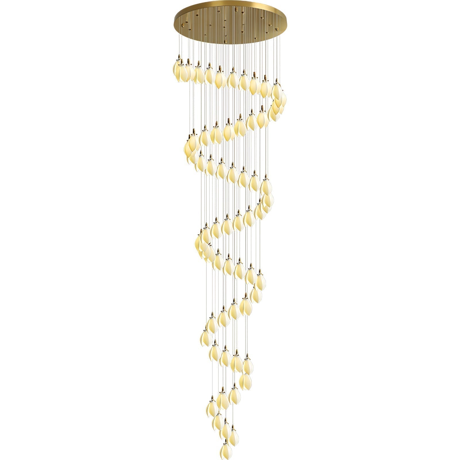 Caphayra Chandelier en Céramique Florale et Laiton - Neutralighting