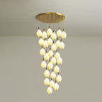 Caphayra Chandelier en Céramique Florale et Laiton - Neutralighting