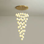 Caphayra Chandelier en Céramique Florale et Laiton - Neutralighting
