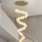 Caphayra Chandelier en Céramique Florale et Laiton - Neutralighting