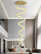 Caphayra Chandelier en Céramique Florale et Laiton - Neutralighting