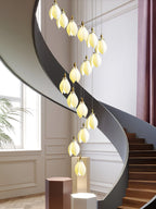 Caphayra Chandelier en Céramique Florale et Laiton - Neutralighting