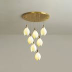Caphayra Chandelier en Céramique Florale et Laiton - Neutralighting