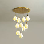 Caphayra Chandelier en Céramique Florale et Laiton - Neutralighting