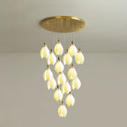 Caphayra Chandelier en Céramique Florale et Laiton - Neutralighting