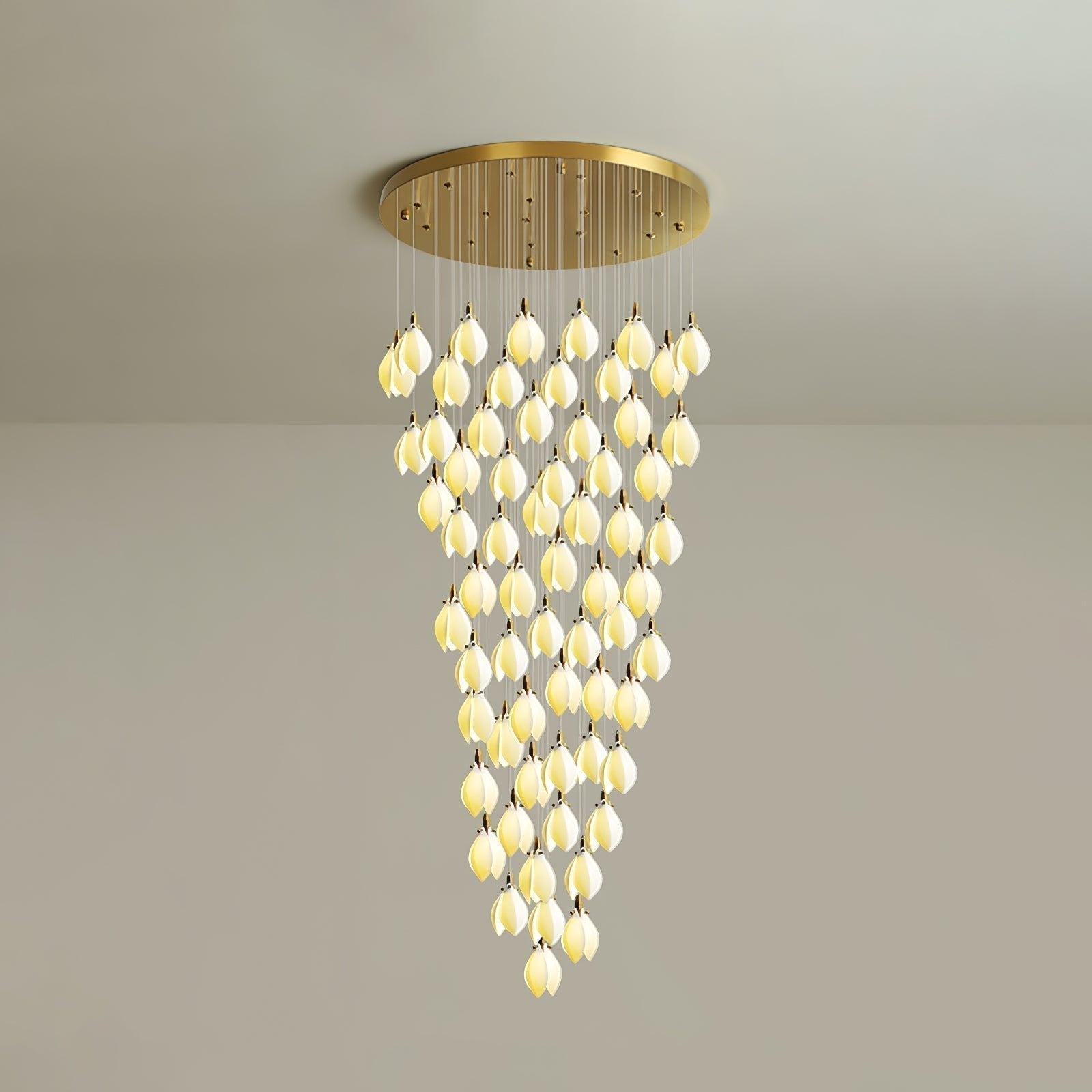 Caphayra Chandelier en Céramique Florale et Laiton - Neutralighting