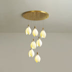 Caphayra Chandelier en Céramique Florale et Laiton - Neutralighting