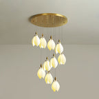 Caphayra Chandelier en Céramique Florale et Laiton - Neutralighting
