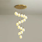 Caphayra Chandelier en Céramique Florale et Laiton - Neutralighting