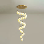 Caphayra Chandelier en Céramique Florale et Laiton - Neutralighting