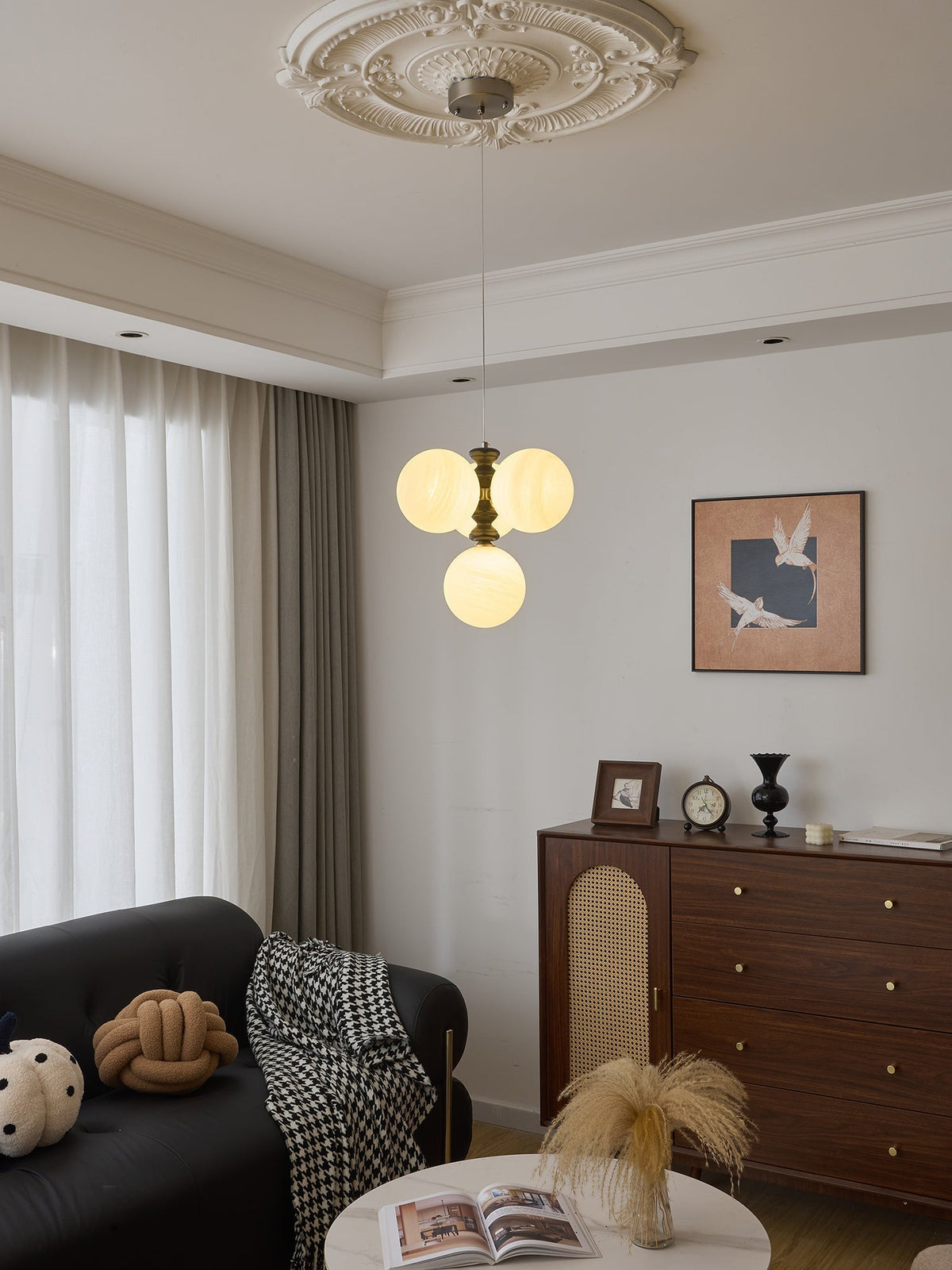 Cucarara Lustre Nordique Traditionnel Artistique en Bois à Arc - Neutralighting