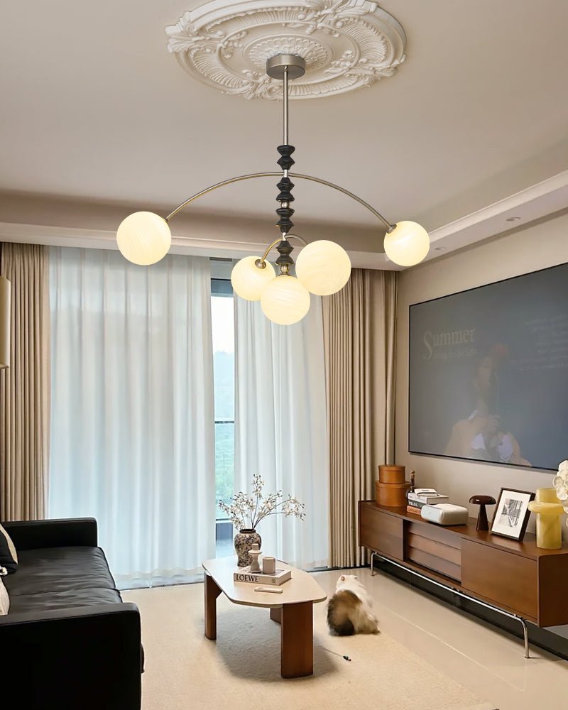 Cucarara Lustre Nordique Traditionnel Artistique en Bois à Arc - Neutralighting