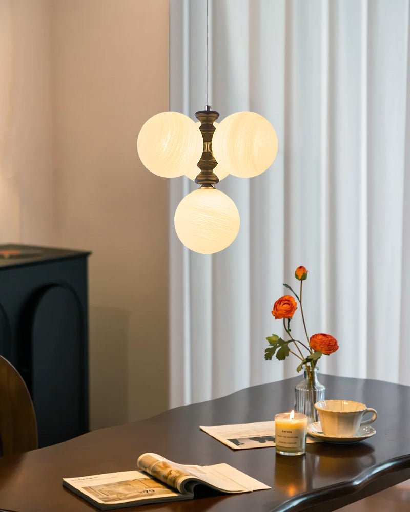 Cucarara Lustre Nordique Traditionnel Artistique en Bois à Arc - Neutralighting