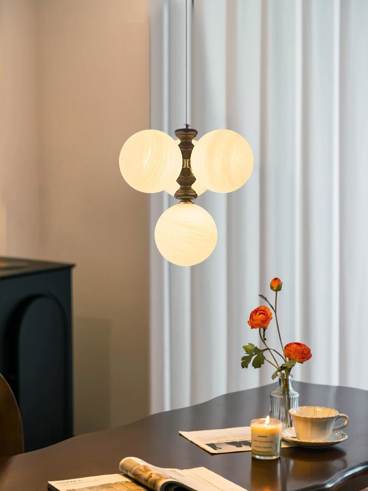 Cucarara Lustre Nordique Traditionnel Artistique en Bois à Arc - Neutralighting