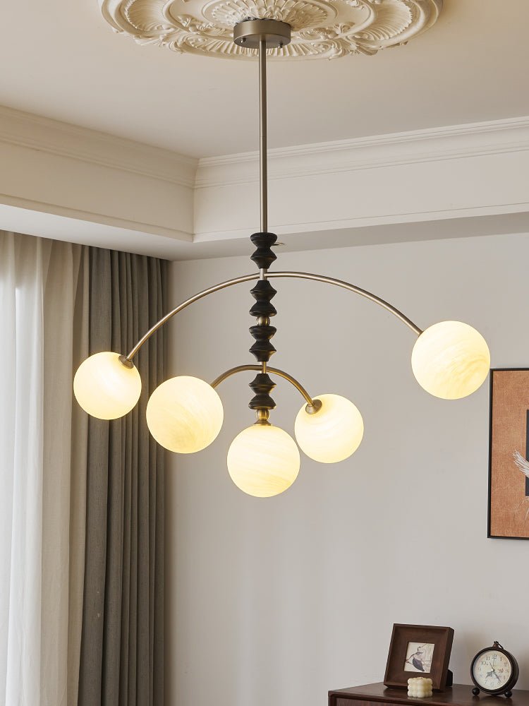 Cucarara Lustre Nordique Traditionnel Artistique en Bois à Arc - Neutralighting
