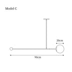 Orbital Lampe Pendante Linéaire Moderne Balance - Neutralighting
