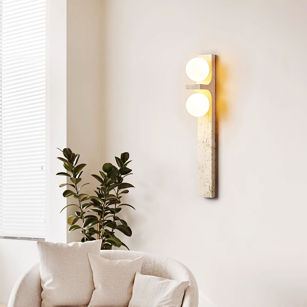 Cassiopeia Applique Murale Minimaliste en Travertin - Neutralighting