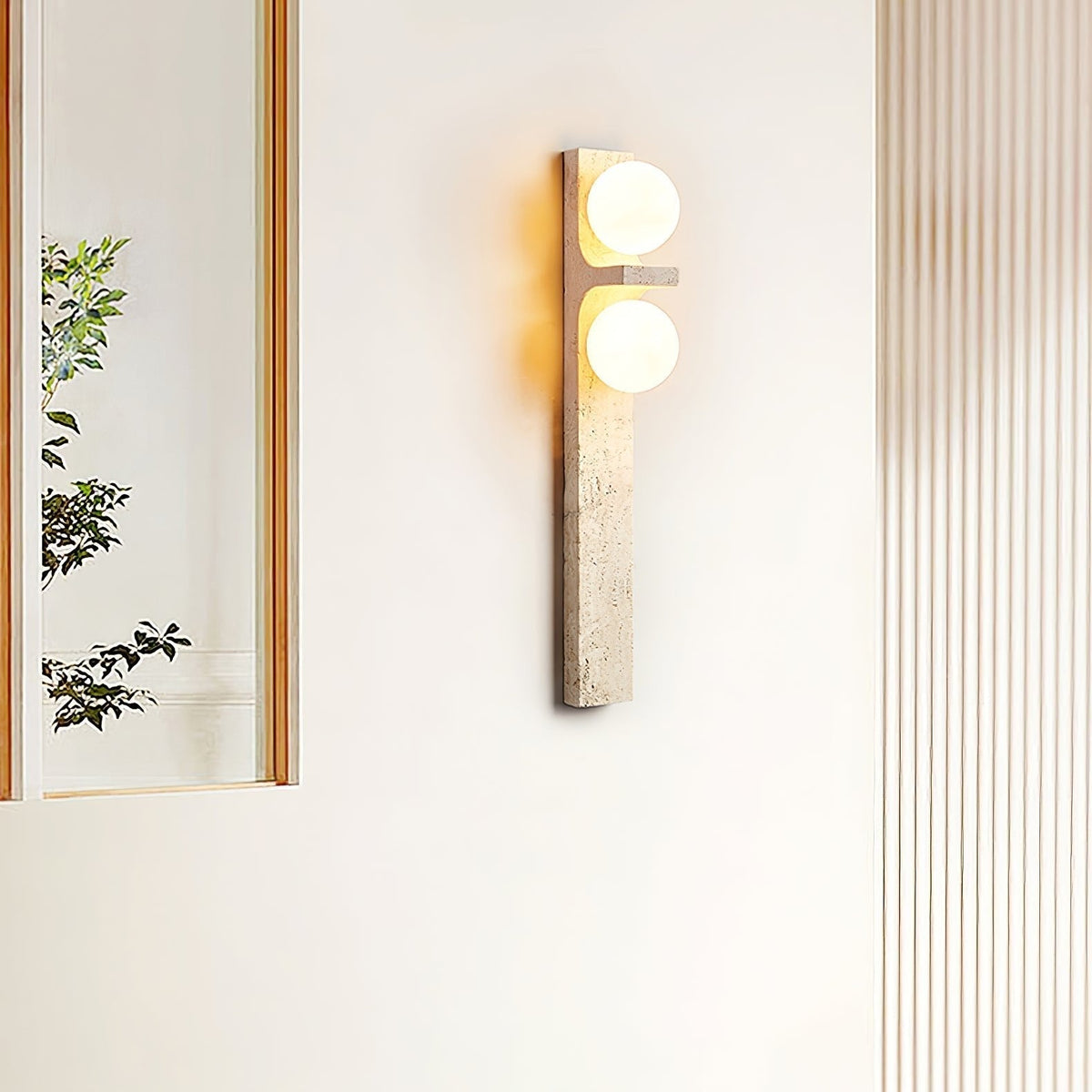 Cassiopeia Applique Murale Minimaliste en Travertin - Neutralighting