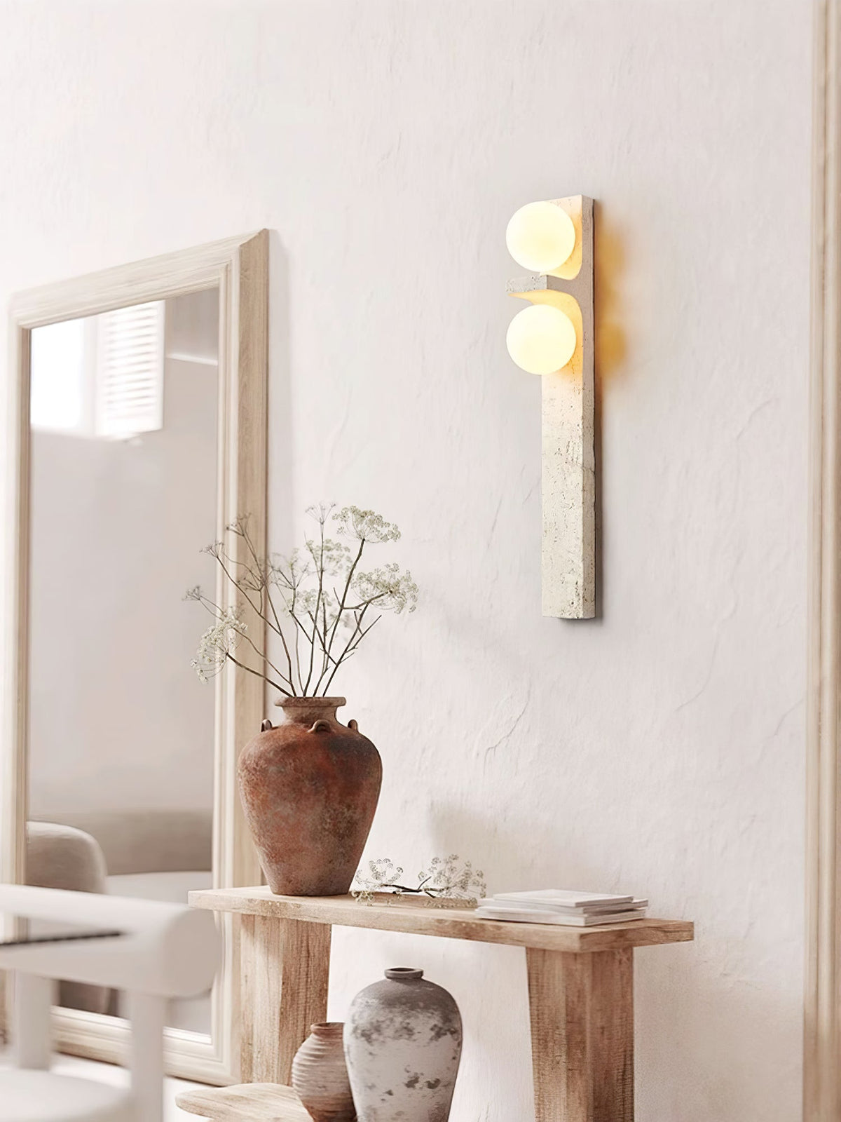 Cassiopeia Applique Murale Minimaliste en Travertin - Neutralighting