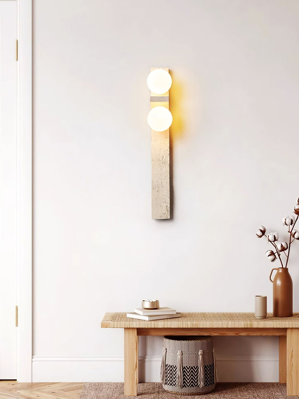 Cassiopeia Applique Murale Minimaliste en Travertin - Neutralighting