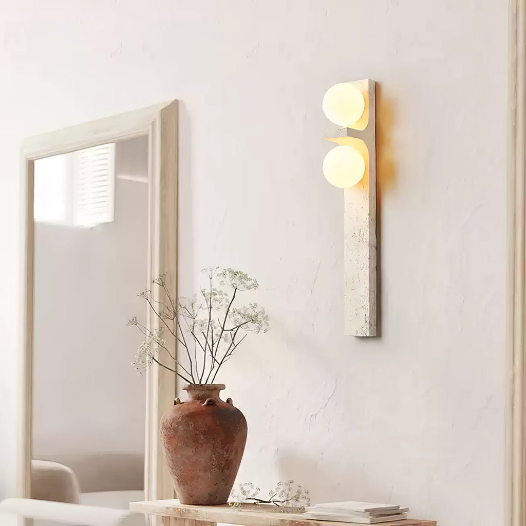 Cassiopeia Applique Murale Minimaliste en Travertin - Neutralighting