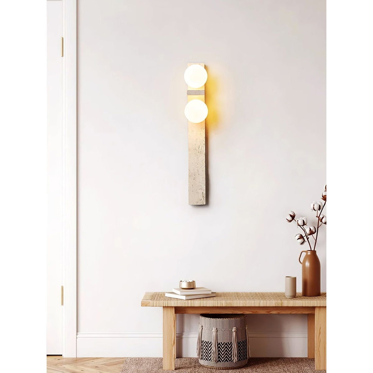 Eirikuvys Organique Moderne Minimaliste Travertin Applique Murale - Neutralighting