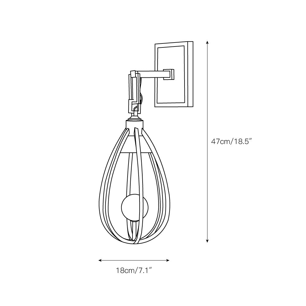 Gloruvys Moderne Minimaliste Laiton Cristal Applique Murale - Neutralighting