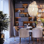 Lustra Chandelier en Chaînes d'Aluminium Nickel Scintillant - Neutralighting