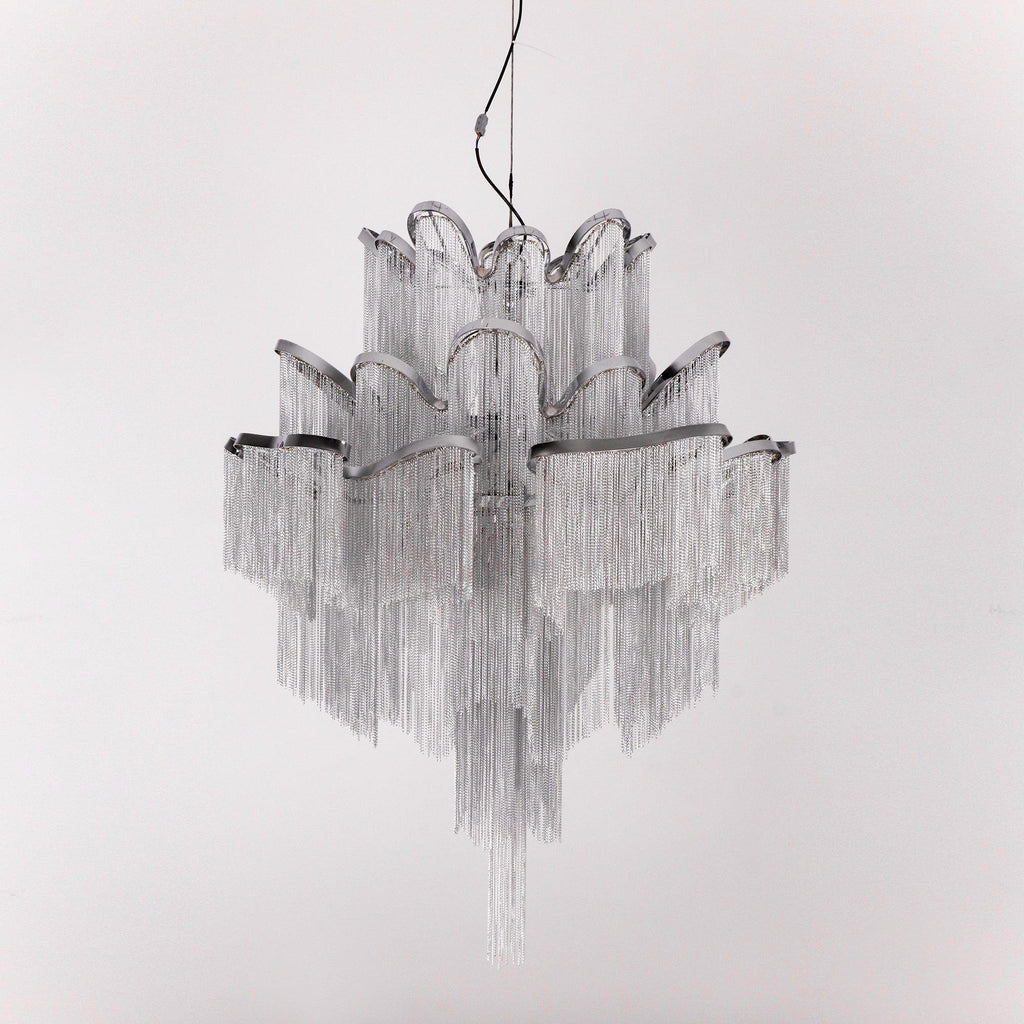 Lustra Suspension Lampe Chaîne en Nickel Coulant - Neutralighting