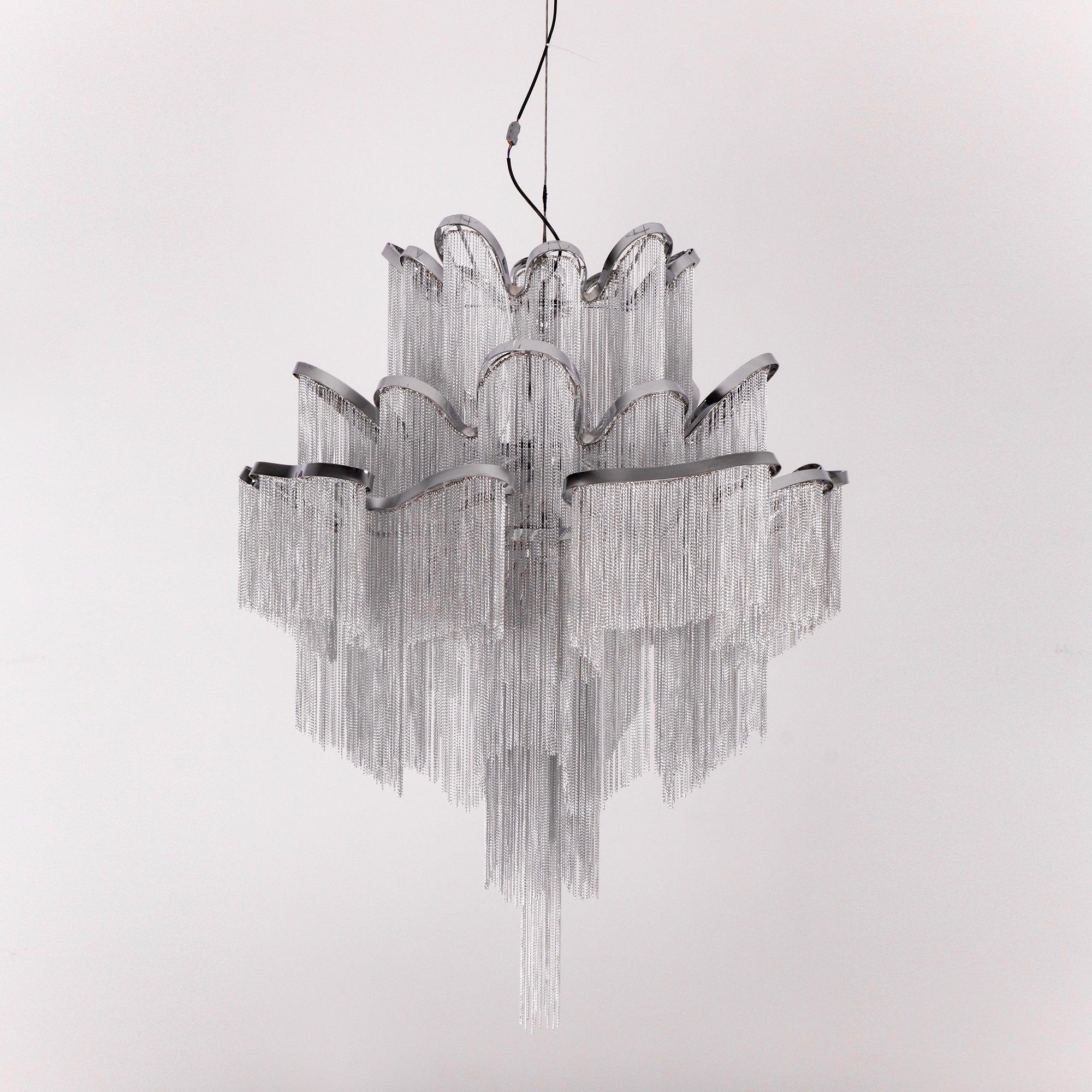 Lustra Suspension Lampe Chaîne en Nickel Coulant - Neutralighting