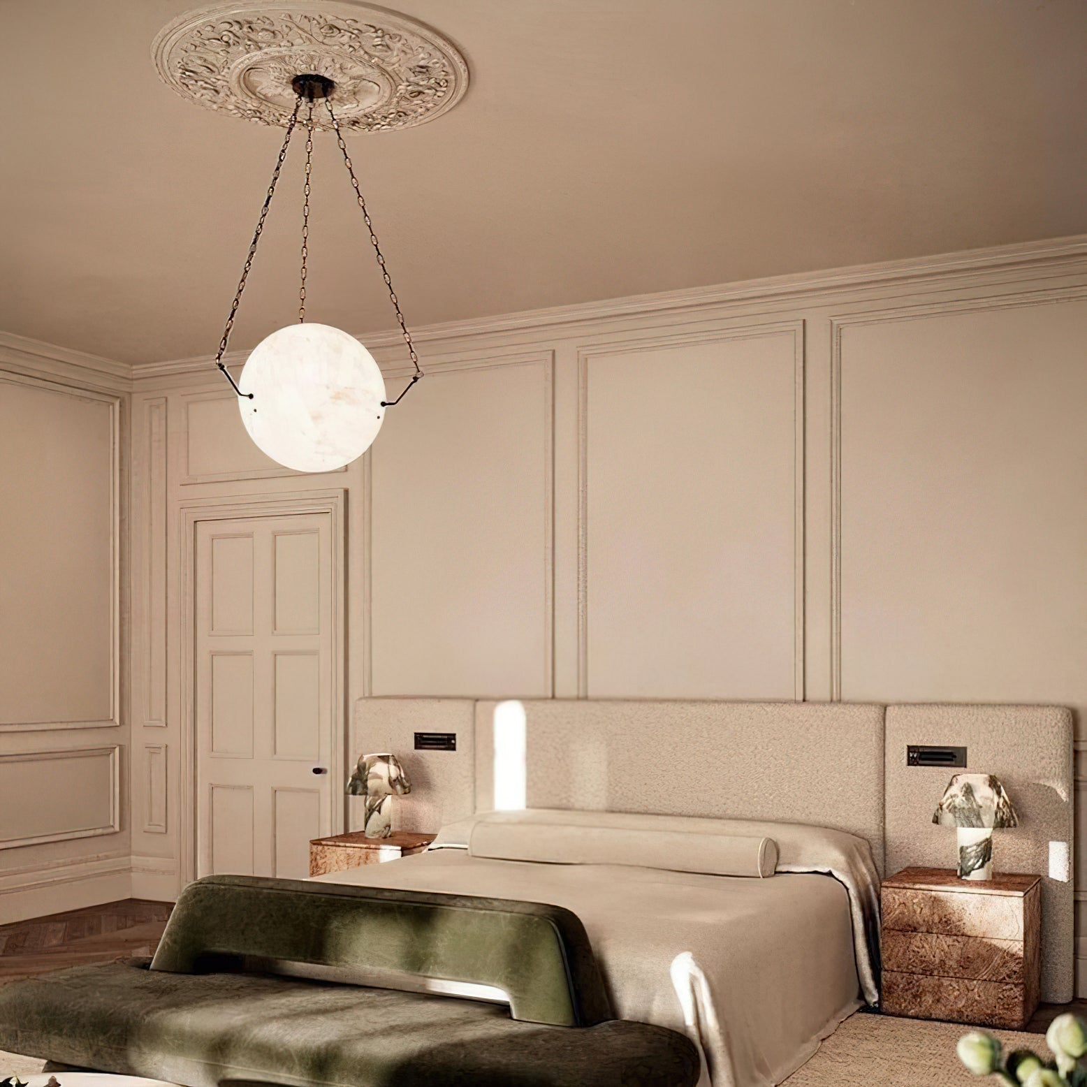 Himinuvys Moderne Minimaliste Albâtre Suspension - Neutralighting