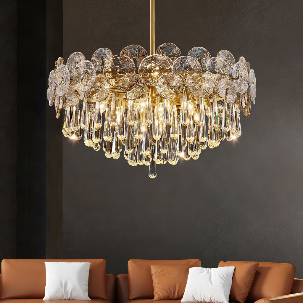 Caeluvyo Postmodern Luxe Élégance Cristal Lustre - Neutralighting