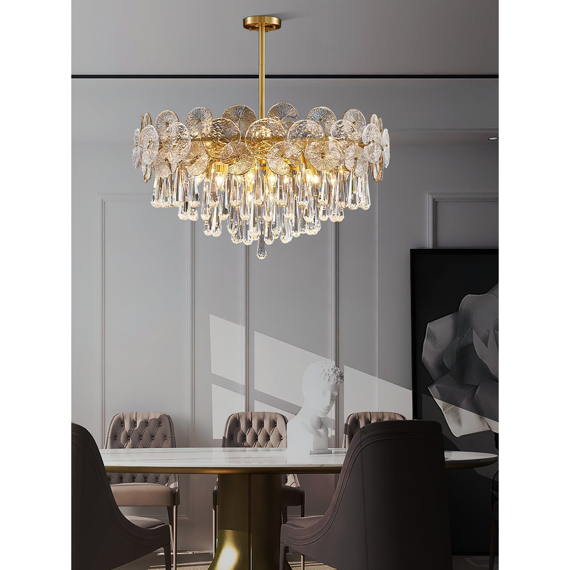 Caeluvyo Postmodern Luxe Élégance Cristal Lustre - Neutralighting