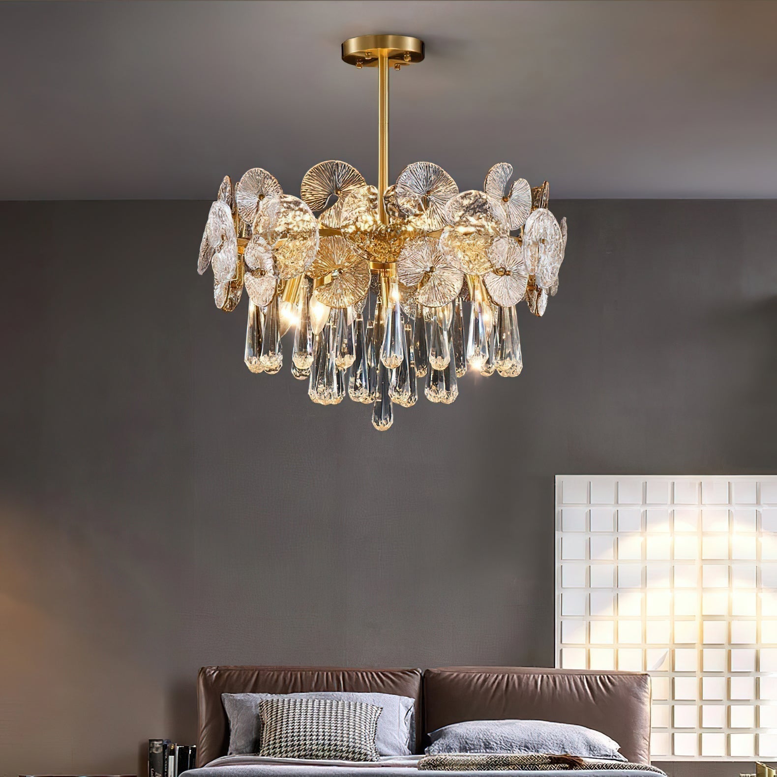 Caeluvyo Postmodern Luxe Élégance Cristal Lustre - Neutralighting