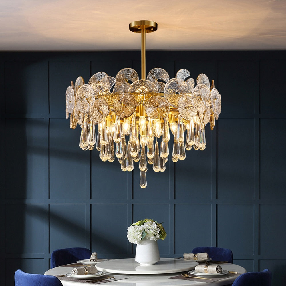 Caeluvyo Postmodern Luxe Élégance Cristal Lustre - Neutralighting