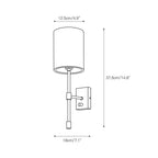 Eirikuvyo Moderne Minimaliste Métal Tissu Applique Murale - Neutralighting