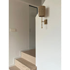 Eirikuvyo Moderne Minimaliste Métal Tissu Applique Murale - Neutralighting
