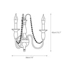 Jarnbruvys Traditionnel Bougie Métal Cristal Applique Murale - Neutralighting