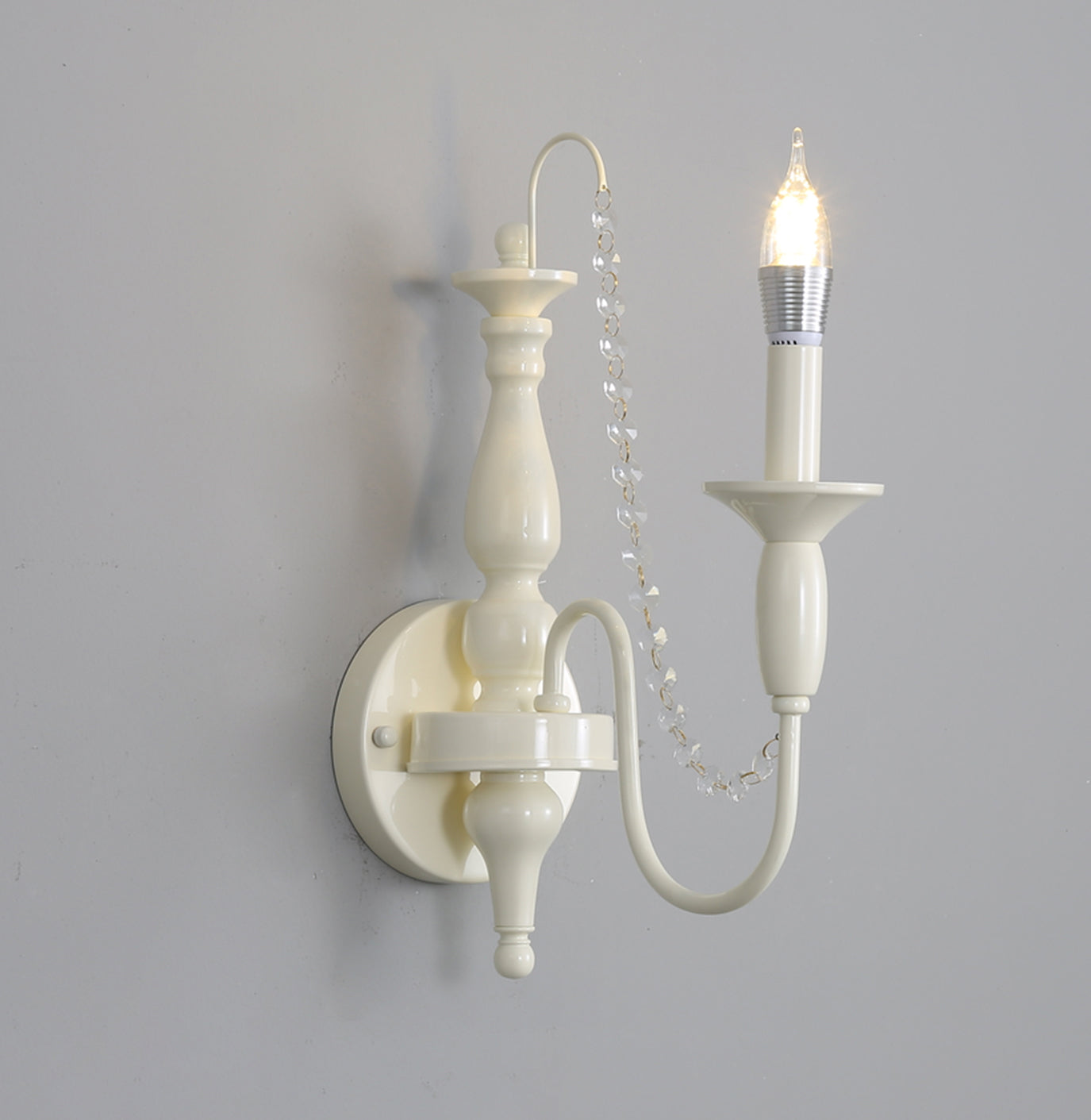Jarnbruvys Traditionnel Bougie Métal Cristal Applique Murale - Neutralighting